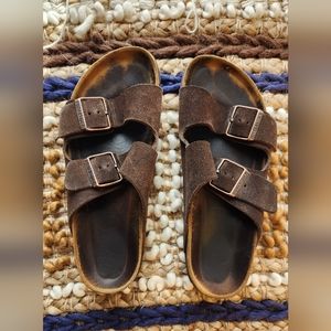 Birkenstock Arizona Soft footbed suede leather sandals